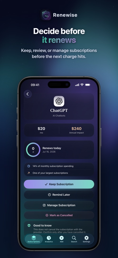Add a subscription by voice